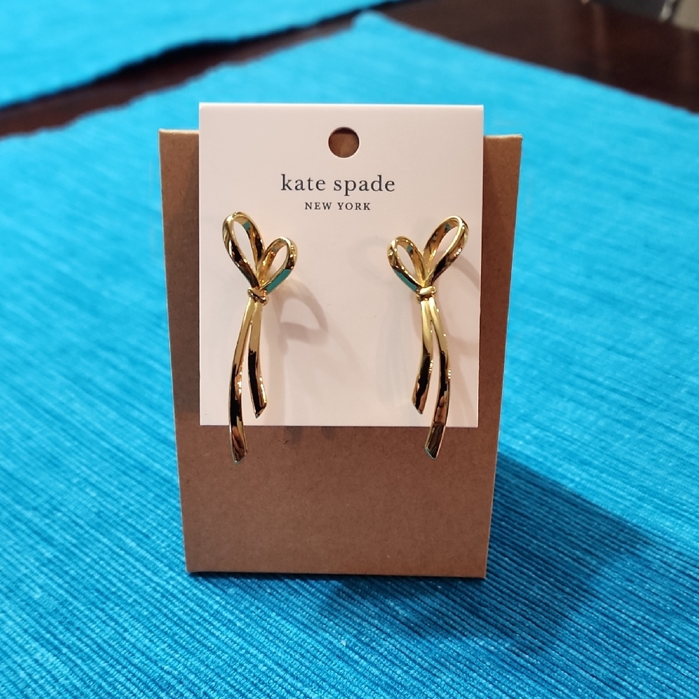 Kate Spade Gold Ribbon Earrings